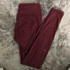 BURGUNDY LULU LEMON LEGGINGS